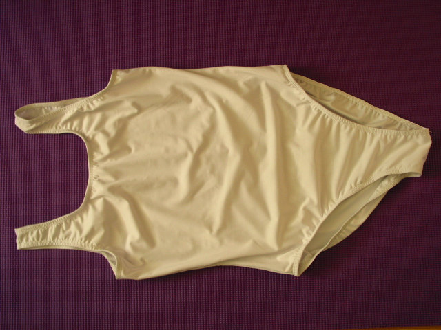 男生芭蕾连体背心练功服--白色氨纶黑色促销