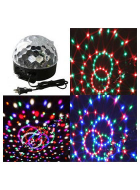 声控led六色水晶魔球灯家庭娱乐