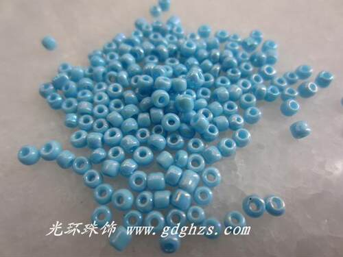 diy串珠材料 十字绣珠 2mm彩色瓷蓝珠50克 服装辅料 米珠