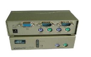 2口 KVM切换器（自动）带线2条 全金属外壳  250MHz