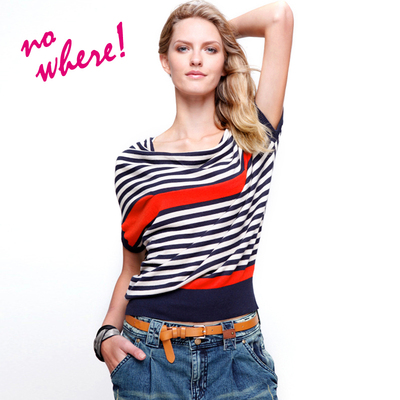 no where 春装 新款女装条纹 202010