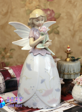 英国陶瓷生日大蝴蝶花仙子摆件
