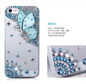 适用于iphone8plus蝴蝶手机壳12Pro max镶钻13保护套8P全包11软壳