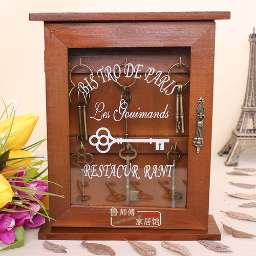 复古进门口墙上挂木箱玄关收纳架