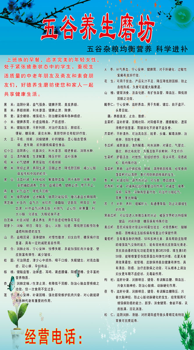 海报印制350养生展板素材872五谷养生磨坊海报psd