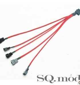 电源D口转4个小4P风扇兼容小3P12V30CM套红色网可定制促销