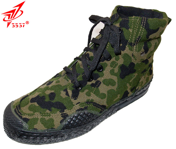 际华3537高帮中性绿色胶鞋耐磨防滑帆布鞋工地劳保鞋登山鞋包邮