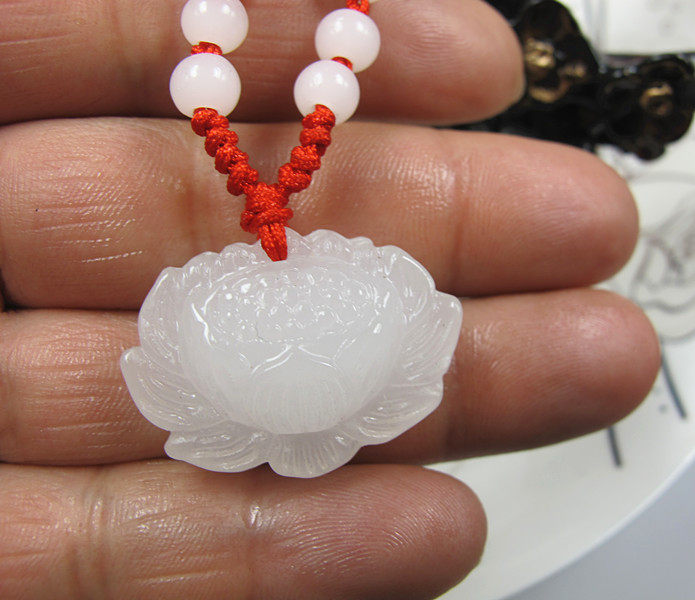 新疆和田玉 和田白玉 挂件吊坠 昆仑白玉 雪莲花元包邮