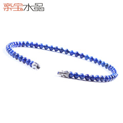 Precious Crystal authentic Afghanistan nature Stringer grade Lapis ladies anklets 3.5mm