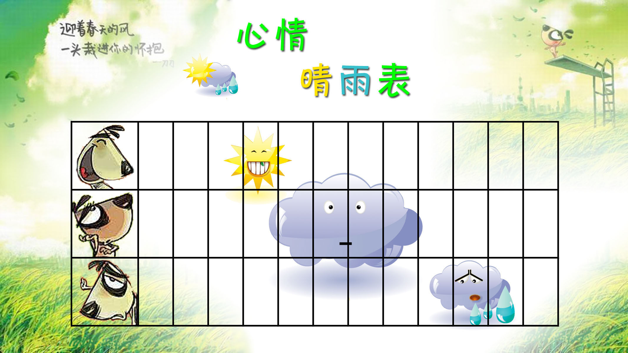 594海报印制海报展板素材664心情晴雨表