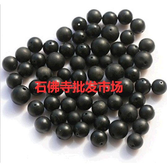 正品泗滨砭石散珠 天然砭石珠子 10MM圆珠 手链项链DIY