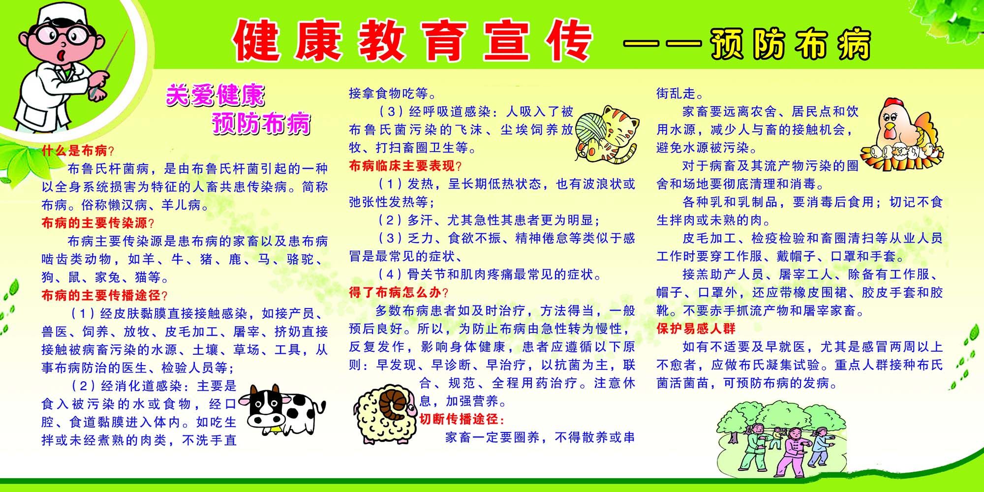 695海报印制海报展板素材948防布病健康教育宣传