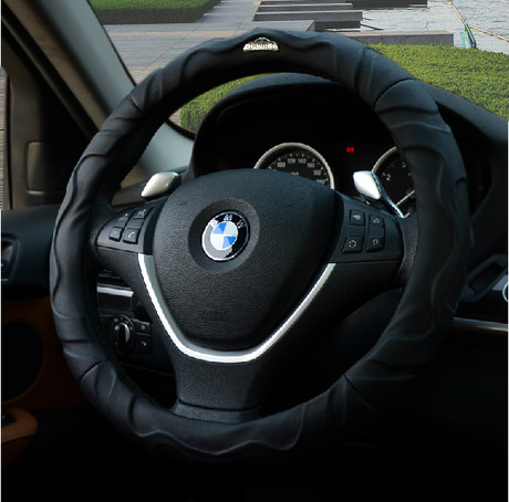 宝马方向盘套 真皮车把套 BMW新3系5系GT7系X1X3X5X6方向盘套改装