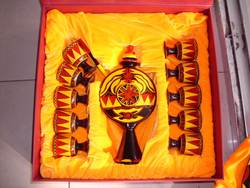 四川特产西昌凉山彝族漆器彝彩精品酒具工艺品饰品手饰盒摆件