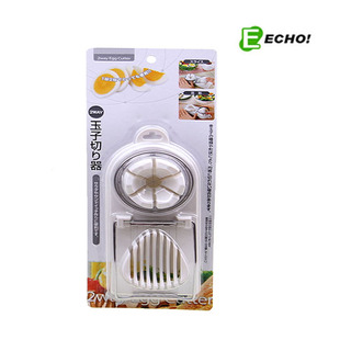 日本进口ECHO 不锈钢松花蛋皮蛋分片器两用切奶酪器 多功能切蛋器