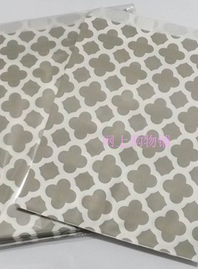 防油食品纸袋点心打包袋鸡柳烤鸡袋婚宴野餐袋饼干蛋糕袋灰色梅花