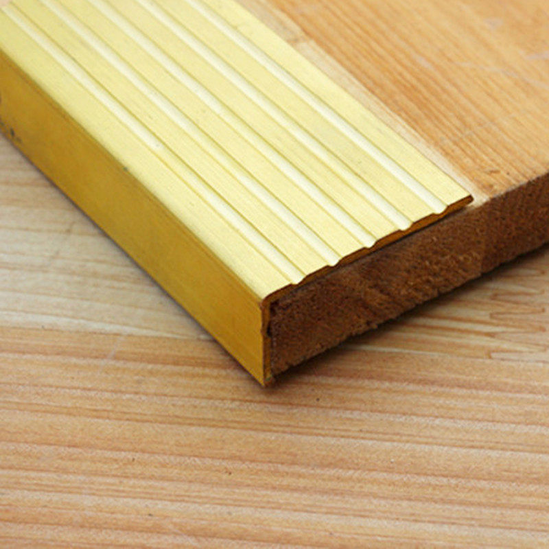 优臻五金  加厚铜条 7字形地板铜压条3.8x1.8 l型铜压边条