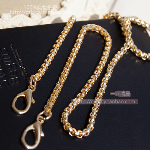 diy手工链条金色包带蚯蚓