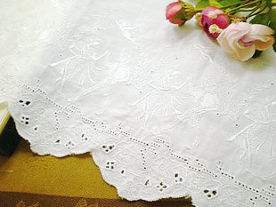 漂白色 伊甸园 刺绣 203D 花边 米白色 棉涤 22厘米 客供