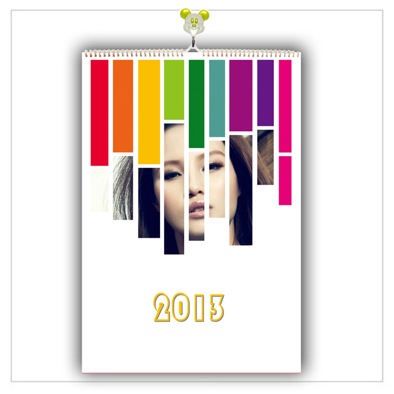 2018年挂历定制性感美女台历美女挂历台历大还有面子420x610mm