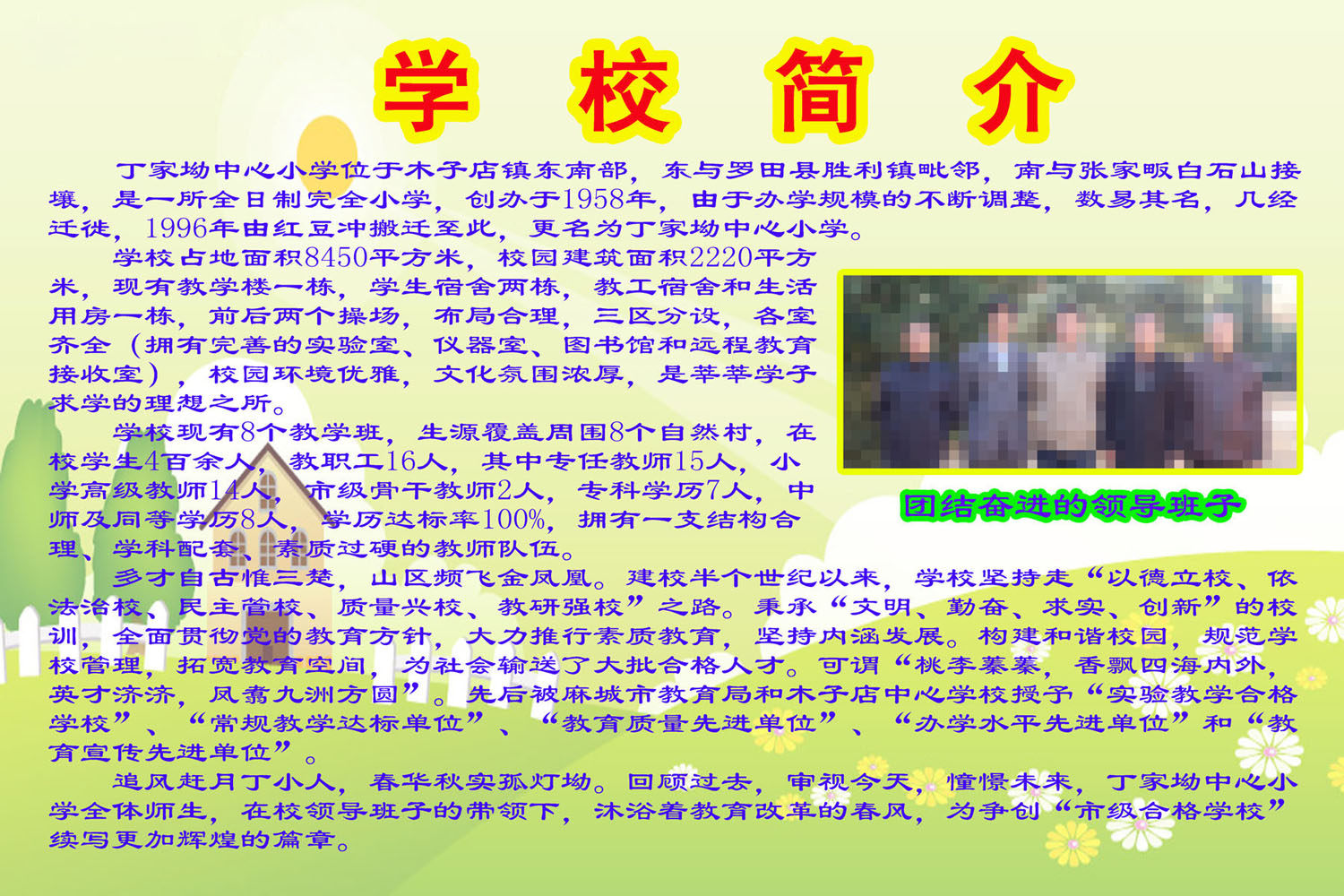 617海报印制海报展板素材477小学学校简介(2)