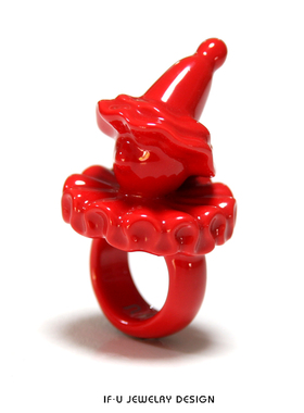 首饰ifu品牌小丑分量陶瓷戒指