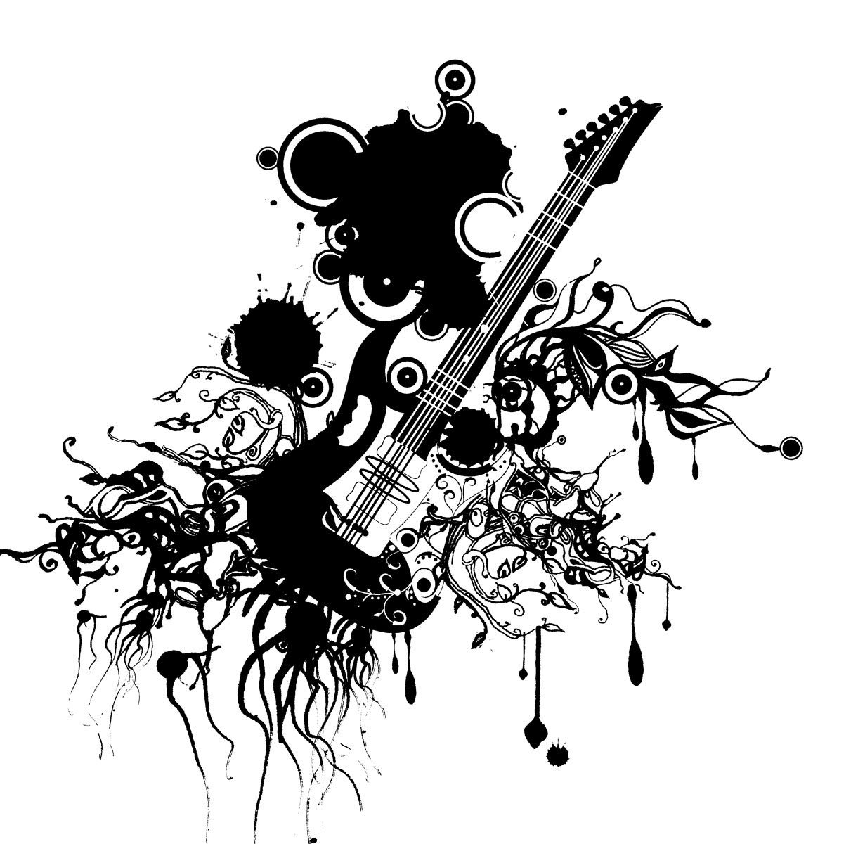 537海报印制海报展板素材502吉他背景 个性定制