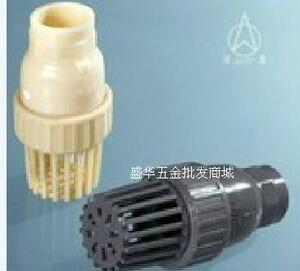 奔达牌灰色PVC底阀 塑料单由令底阀过滤阀单向阀/底部止回阀1.5寸