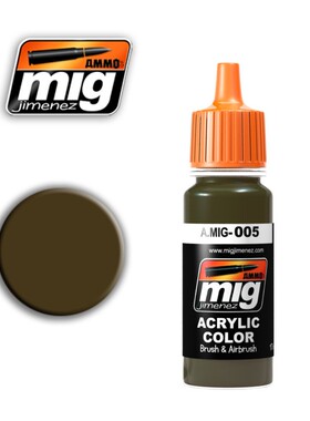 钢铁苍穹 AMMO MIG 真实色水性漆 005 RAL7008 灰绿色 17毫升