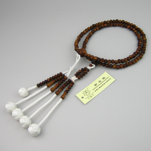 国际创价学会日莲宗法华宗108粒念珠佛珠日本进口栴檀女用包邮