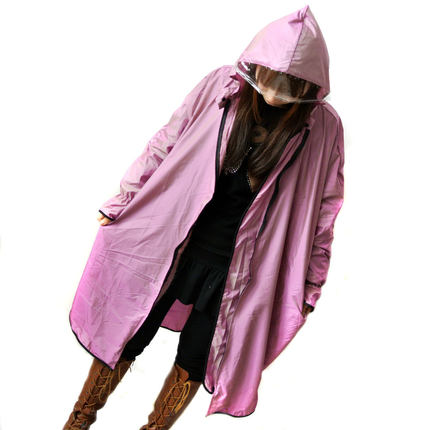 姣兰 时尚雨衣 风衣 长款 轻便 多色 均码 包邮