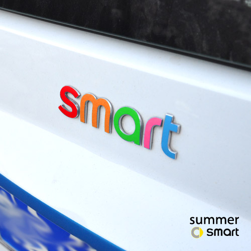 适用于09-14款Smart汽车车身装饰贴纸 尾标字母创意个性改色车贴