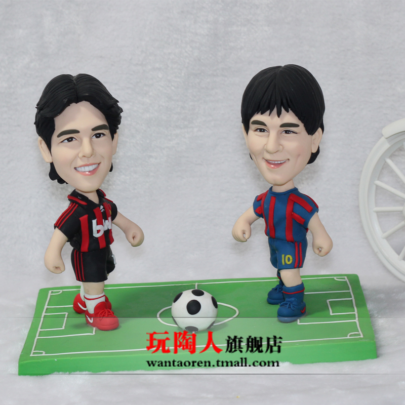 玩陶人软陶人偶diy捏泥人泥塑定制手工足球明星人偶陶偶创意礼物