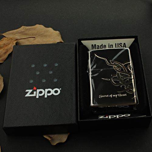 美国原装正品 ZIPPO打火机 芝宝新款 黑冰三面心愿 专柜正版 限量