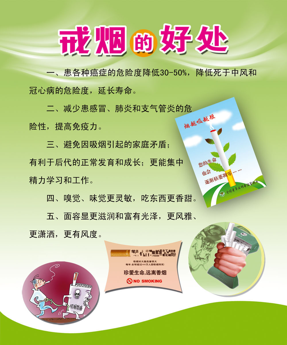611海报印制海报展板素材571戒烟的好处(1)
