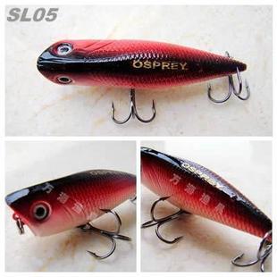 外贸路亚lure波扒poper硬拟仿生塑料假鱼饵70mm8g黑鳡狗翘嘴鲶鱼