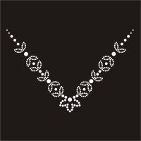 韩钻 高品质水钻 领口图 毛衫烫钻 V领 花边 烫图DIY 858