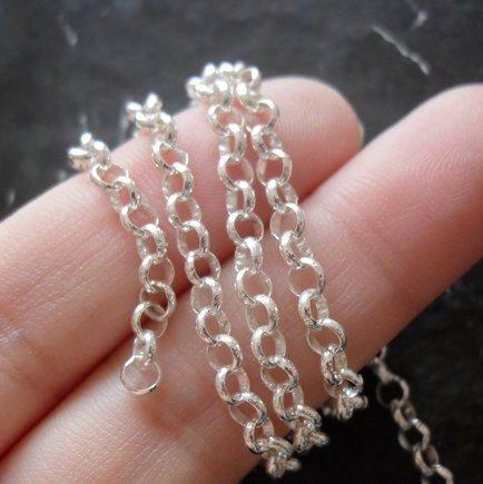 泰银 925纯银 曼谷银 手工正品原创设计好运圆环好运项链0.33cm