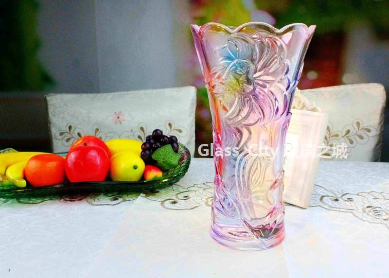 Glass City 琉彩华光水晶玻璃花瓶花器家装饰品