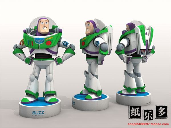 纸乐多 3D玩具总动员巴斯光年Buzz Lightyear动漫纸模型防水