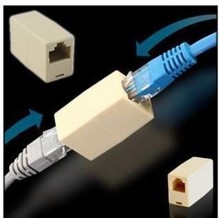 RJ45网线连接器网络双通头网络直通头网线对接头延长网线