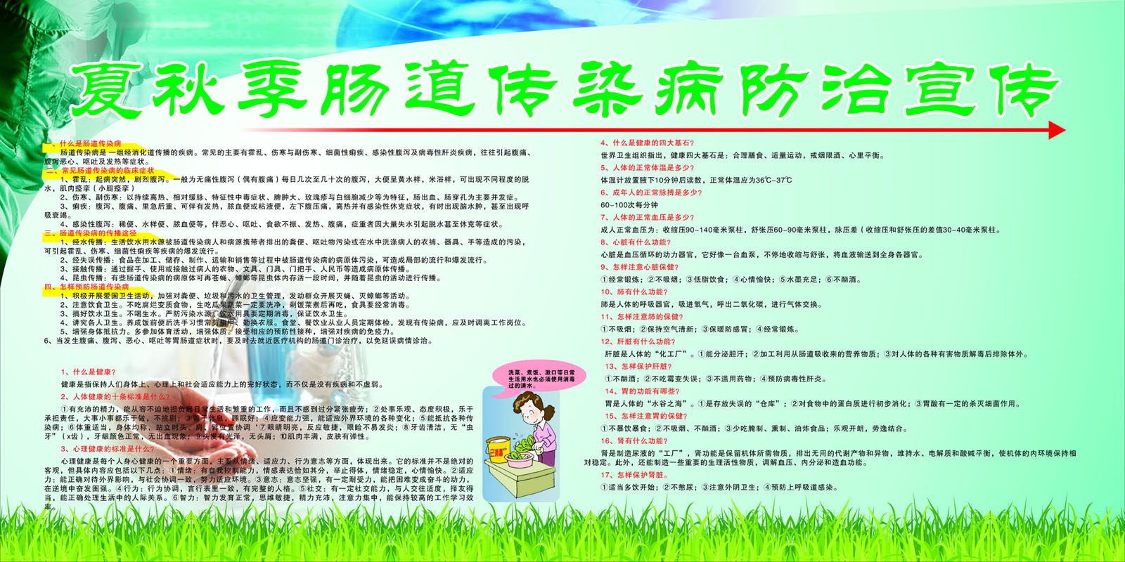 海报印制662展板素材299夏秋季肠道传染病宣传栏