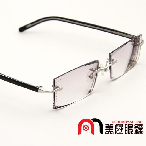 魅影韩国无框切边镶钻眼镜