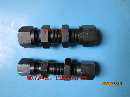 GB/T3748卡套式隔壁穿板过墙直通28#软管油管过渡加长接头