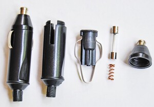 轿车汽车车载吸尘器充气泵冰箱配保险管弹簧 点烟器头子