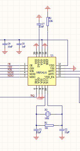 nrf24l01模块原理图 2.4ghz无线模块24l01 nrf24l01 2.4ghz 24l01
