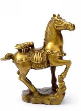 小号纯铜马上赢摆件包邮