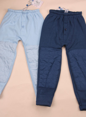 包邮三枪迪士尼专柜正品68103男童桑蚕丝双重立绒贴块长裤保暖裤