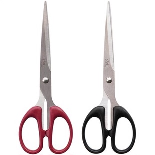 得力DeLi剪子18cm中号办公剪刀 优质不锈钢美工剪刀 6009家用剪刀