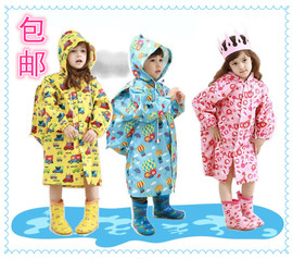 韩版儿童雨衣宝宝卡通造型，雨披小学生书包位小孩，加厚环保水衣